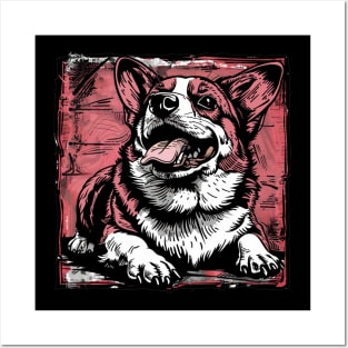 Retro Art Pembroke Welsh Corgi Dog Lover Posters and Art